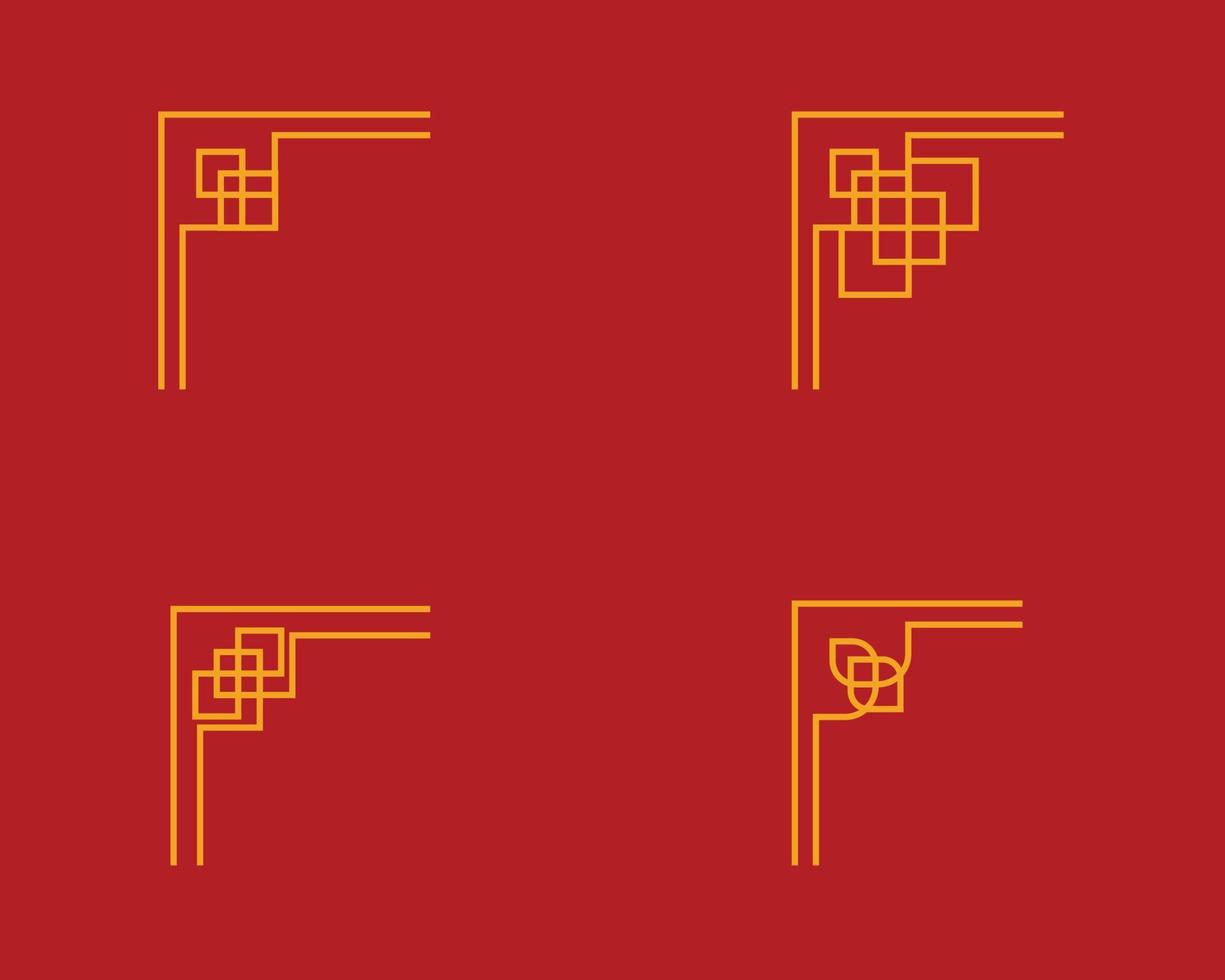 Chinese border design vector