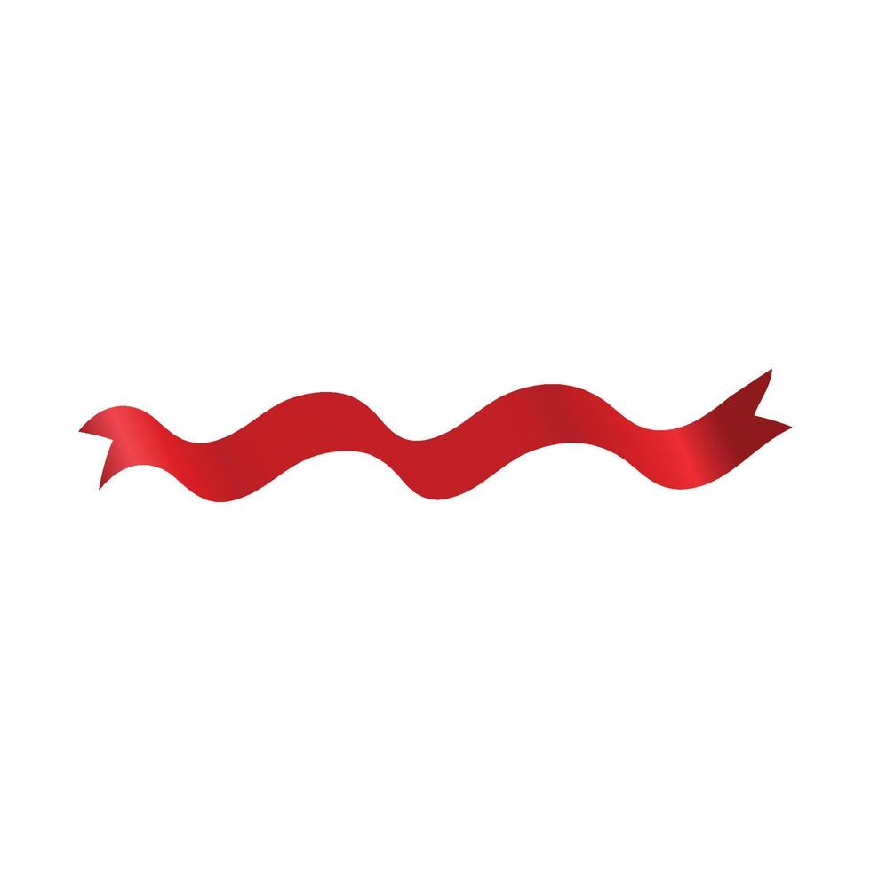 Red ribbon Vector illustration