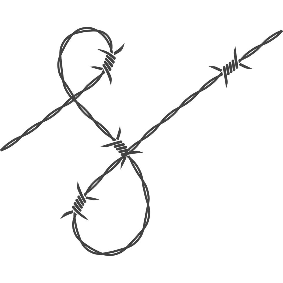 barbed wire vector illustration