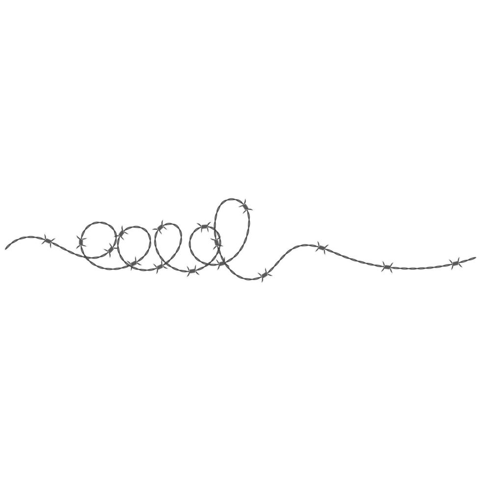 Ilustración de vector de alambre de púas