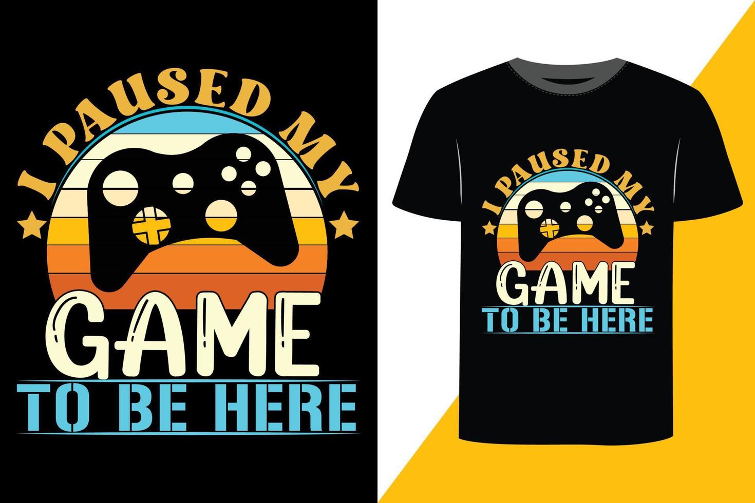 Gaming print ready t-shirt design vector