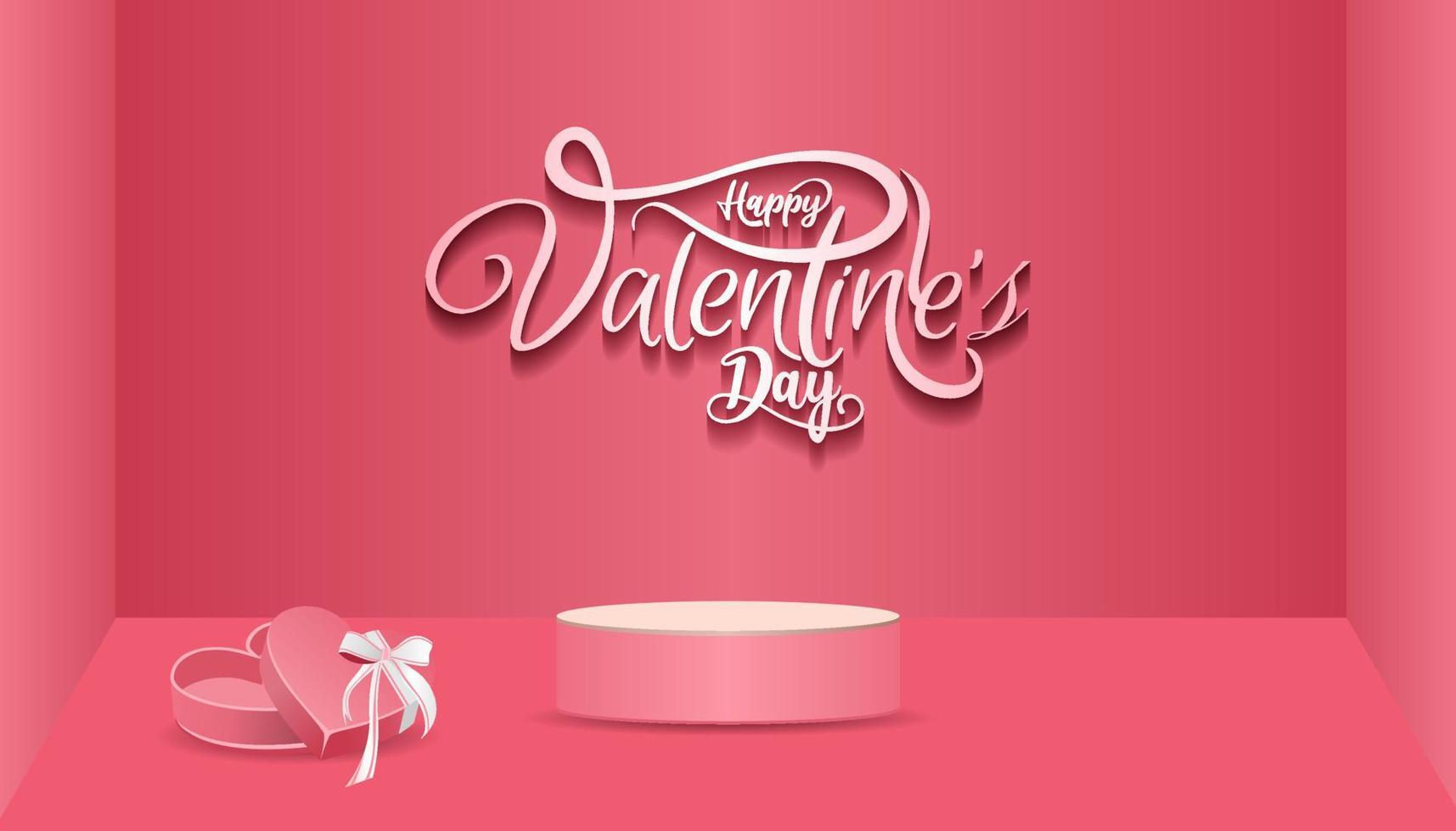 Happy Valentine's Day  february 14 Banner Greeting Card with doff colors and elegant graphic design vector