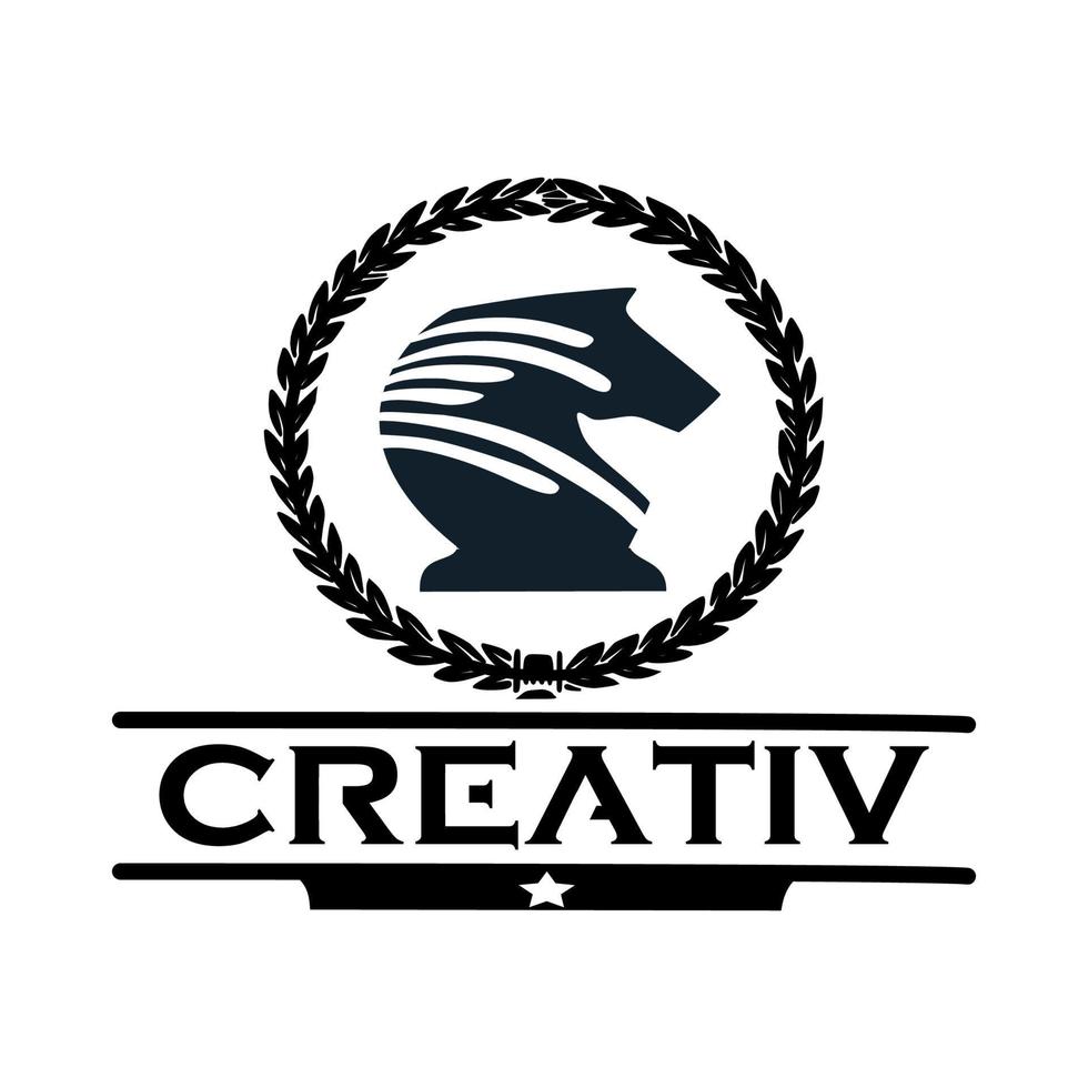 horse head logo vector