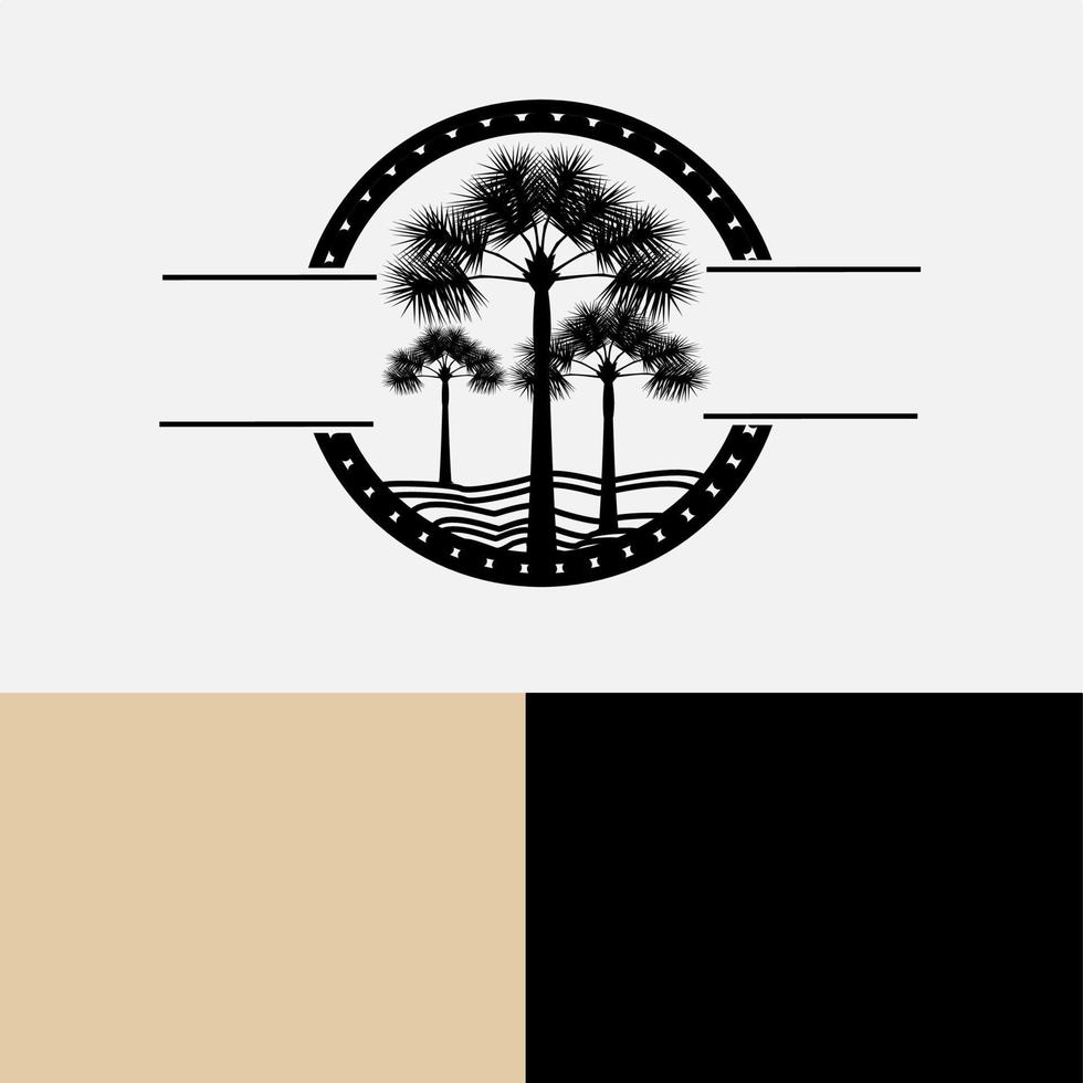 Palm tree logo concep vector