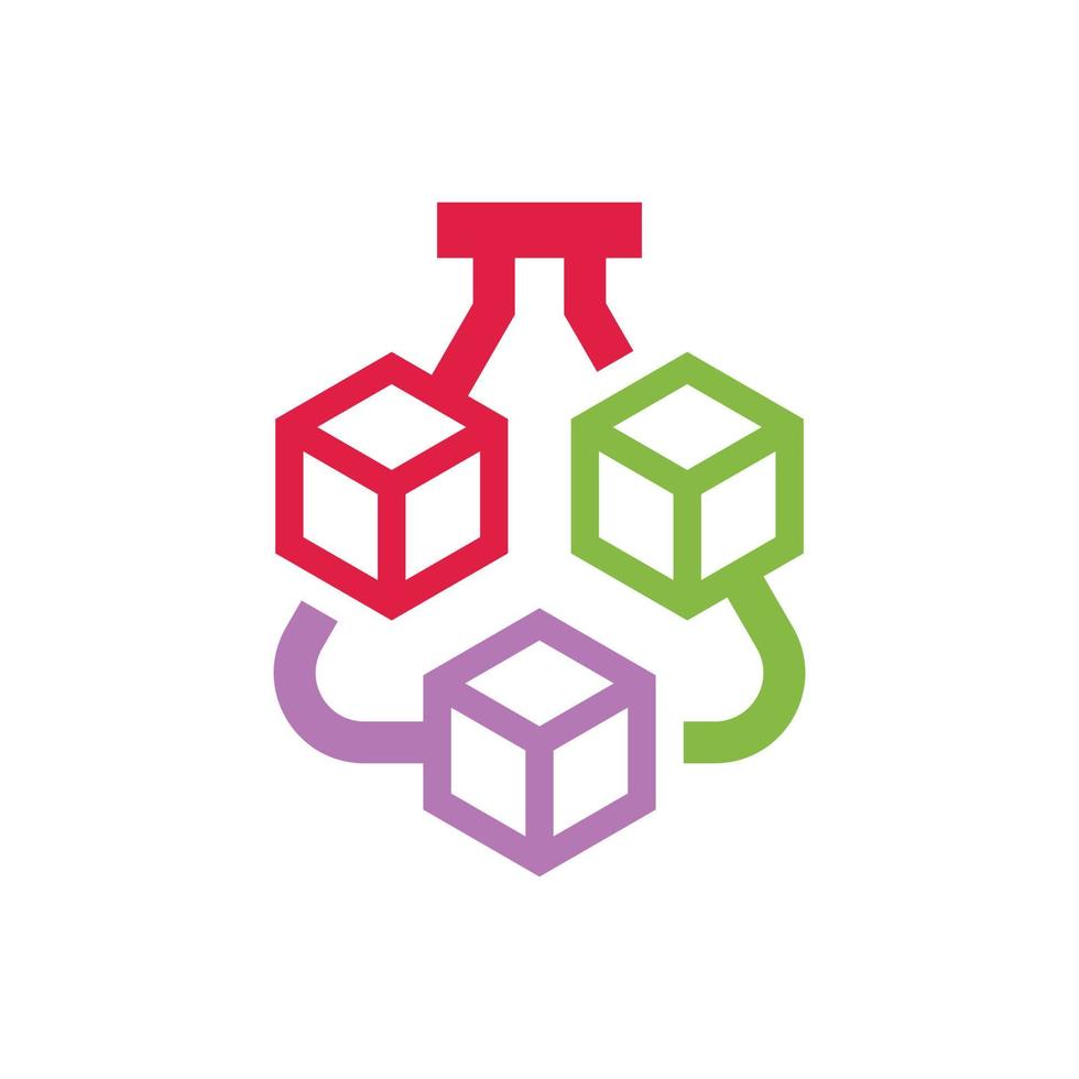 Lab Block chain Logo vector