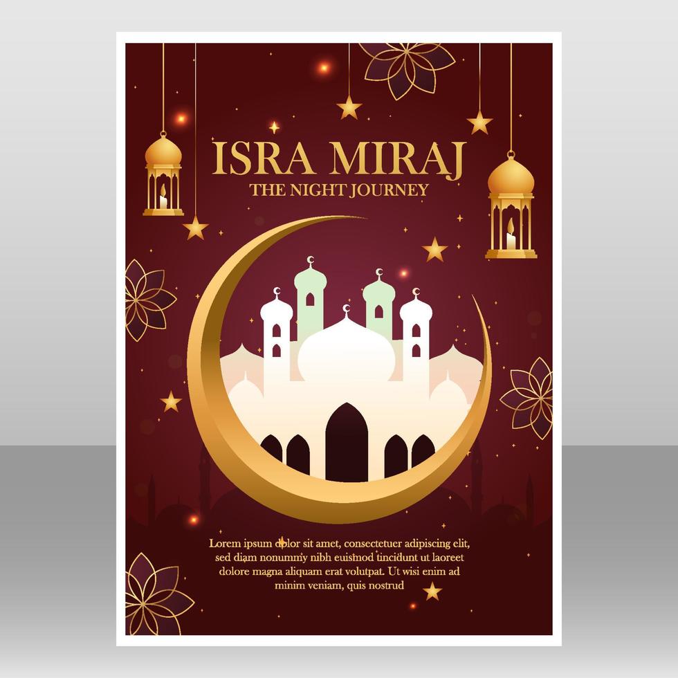 Events Isra Miraj Poster Template vector