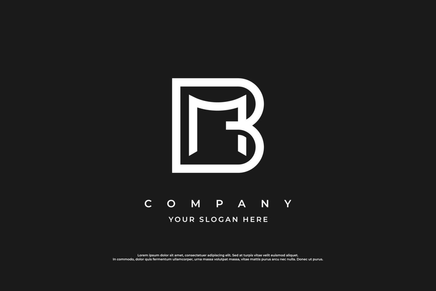 Initial Letter MB Logo or BM Monogram Logo Design Vector Template
