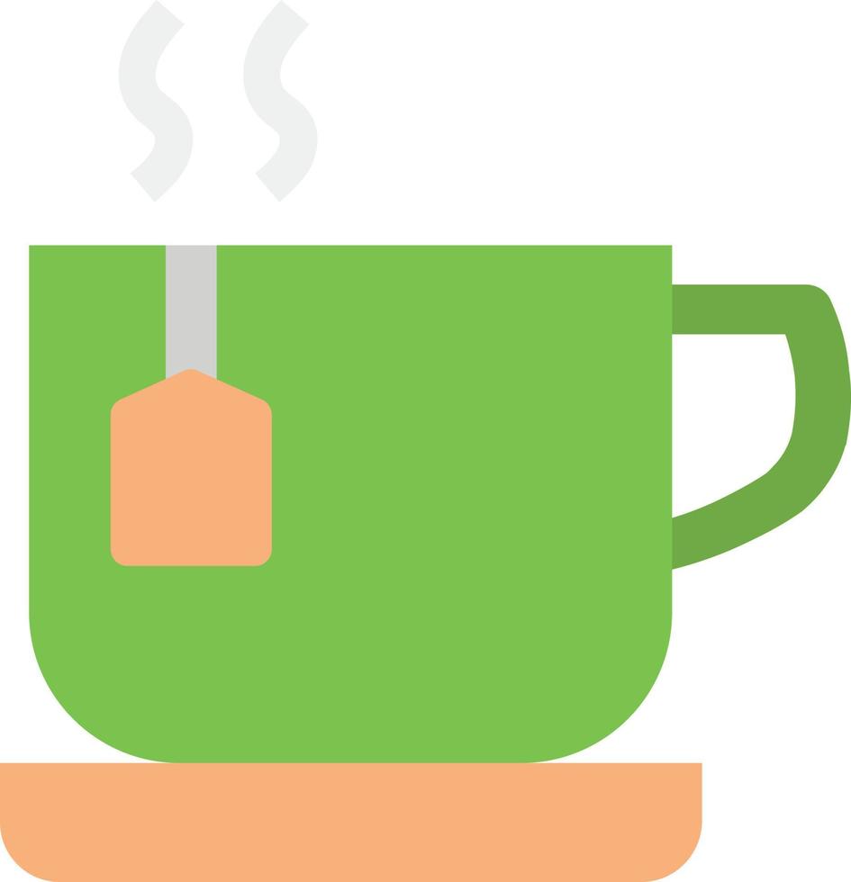 ilustración plana de vector de té verde