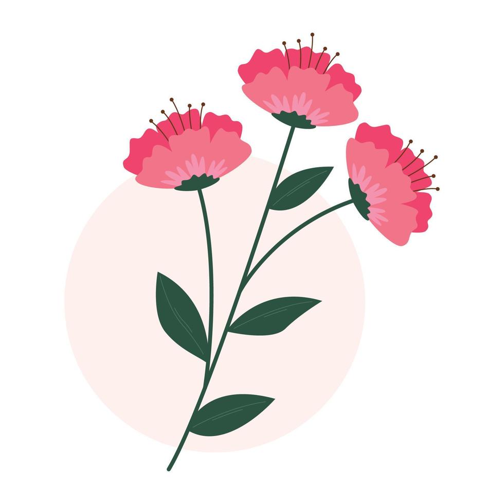 Vector floral design. Icon flower