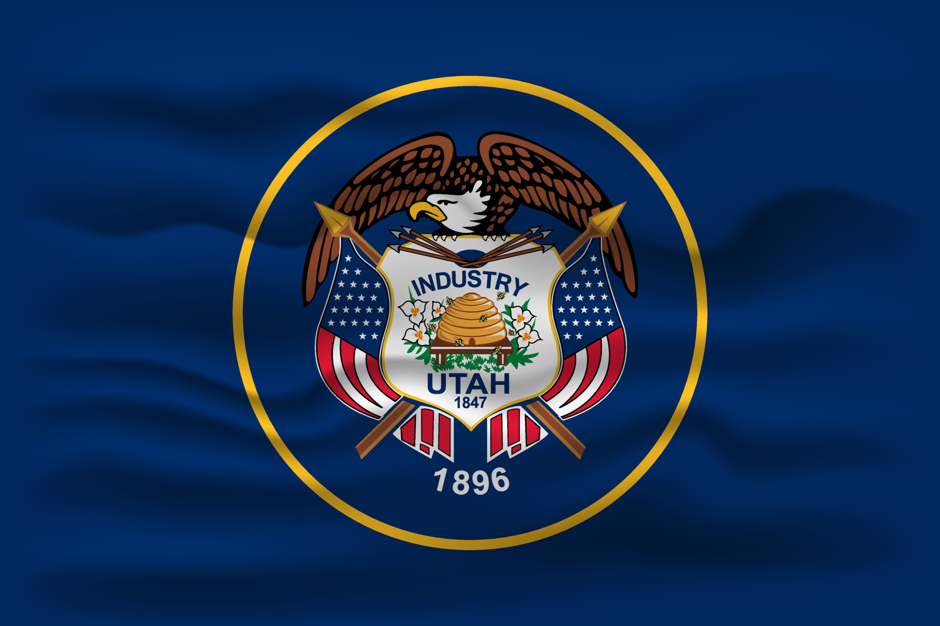 Waving Flag Of The Utah State Vector Illustration 17395893 Vector Art At Vecteezy Waving Flag Of The Utah State Vector Illustration 17395893 Vector Art At Vecteezy