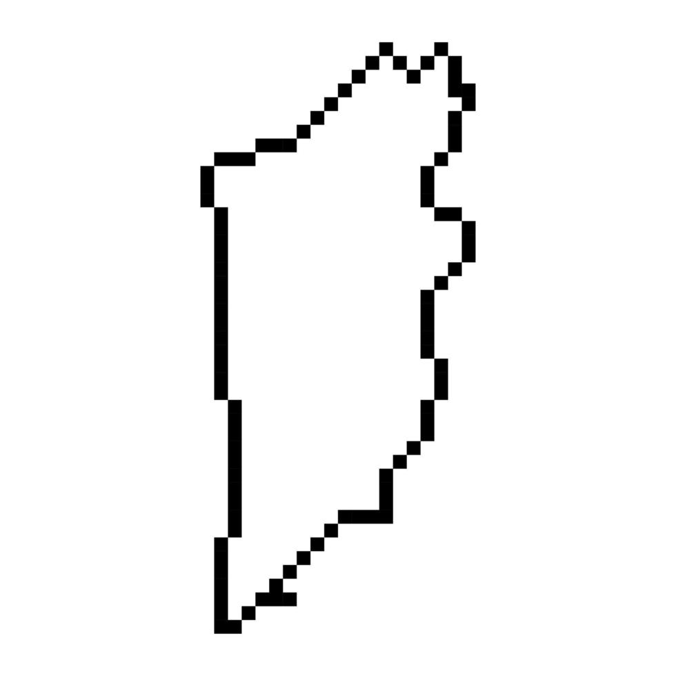 Pixel map of Belize. Vector illustration.