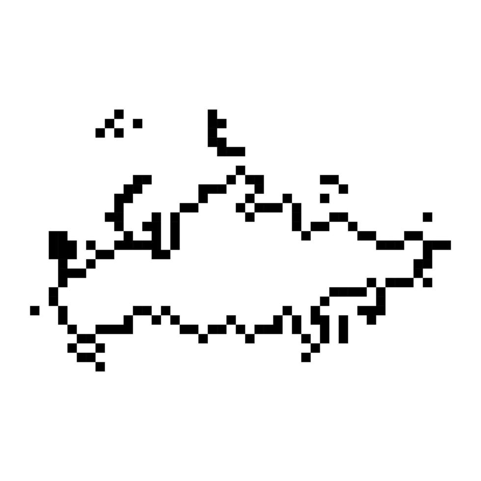 Pixel map of Russia. Vector illustration.