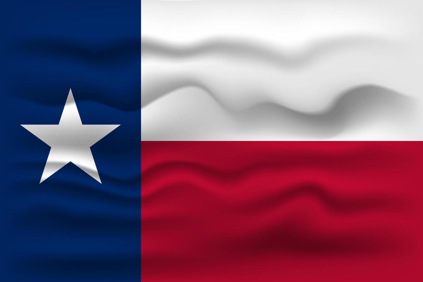 ondeando la bandera del estado de Texas. ilustración vectorial vector