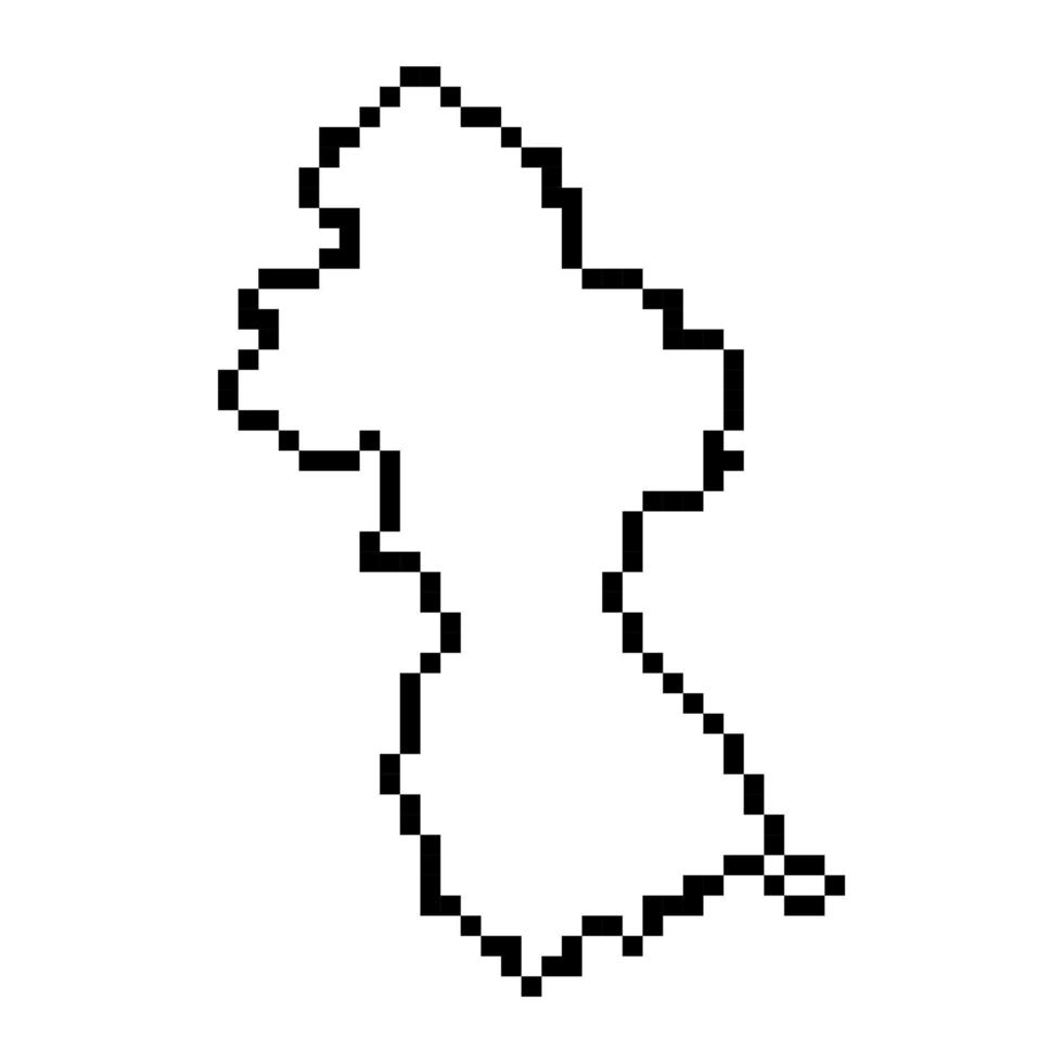 Pixel map of French Guyana. Vector illustration.