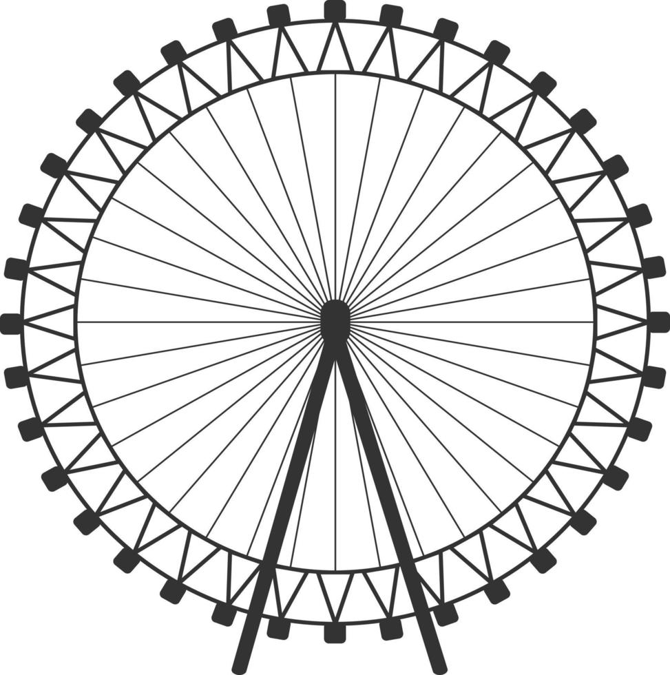 Silhouette Ferris wheel vector