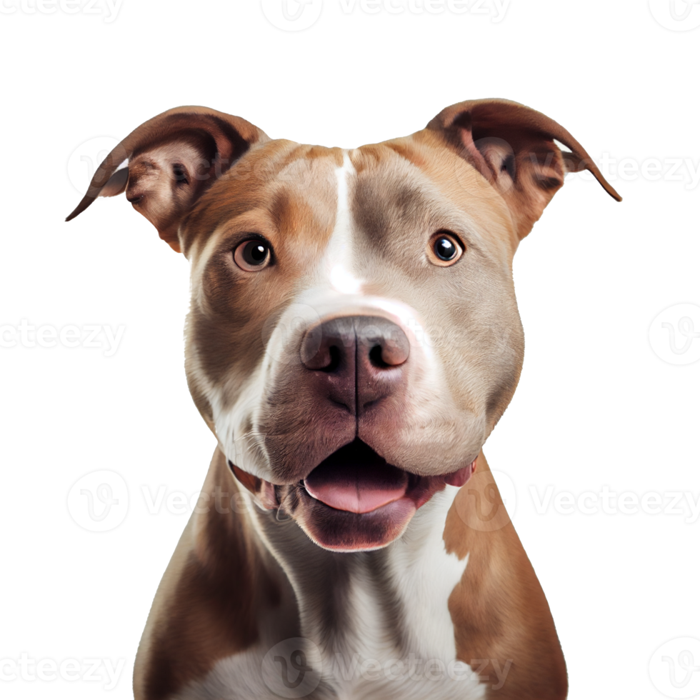 A cute pitbull with a happy smile png