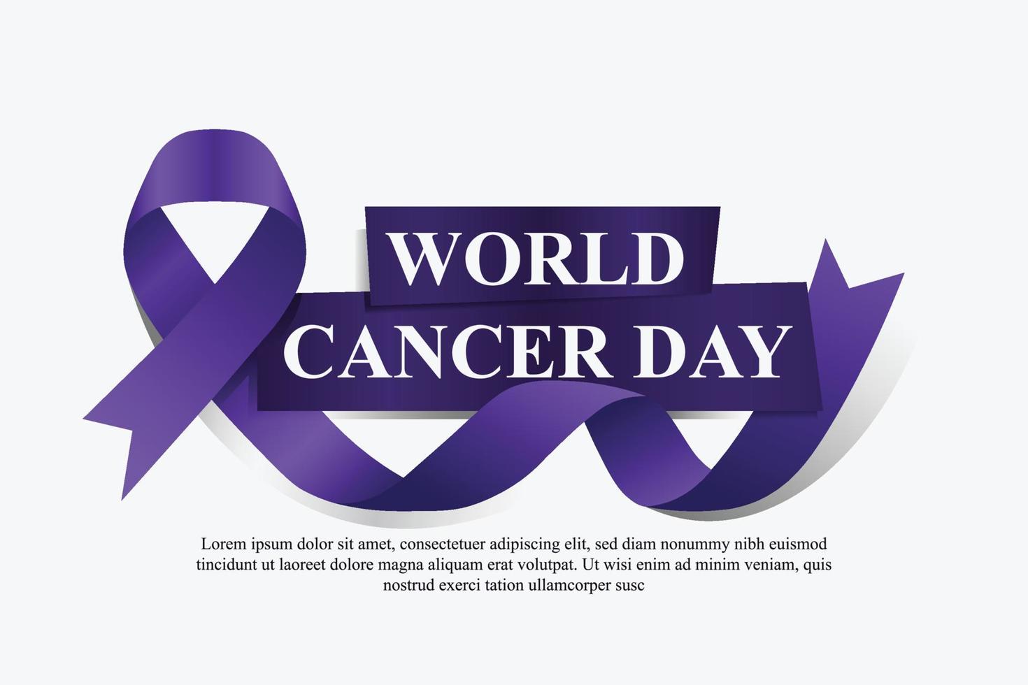 World Cancer Day background. vector