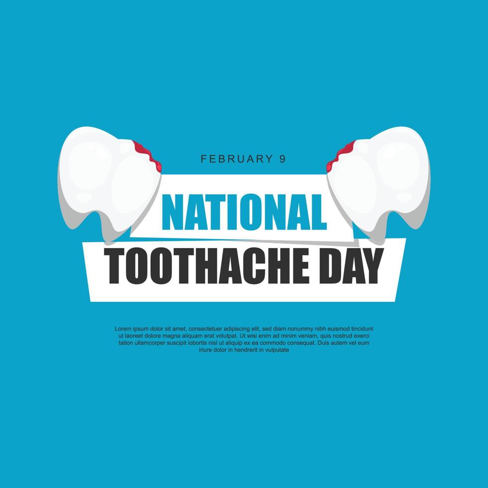 National Toothache Day background. vector