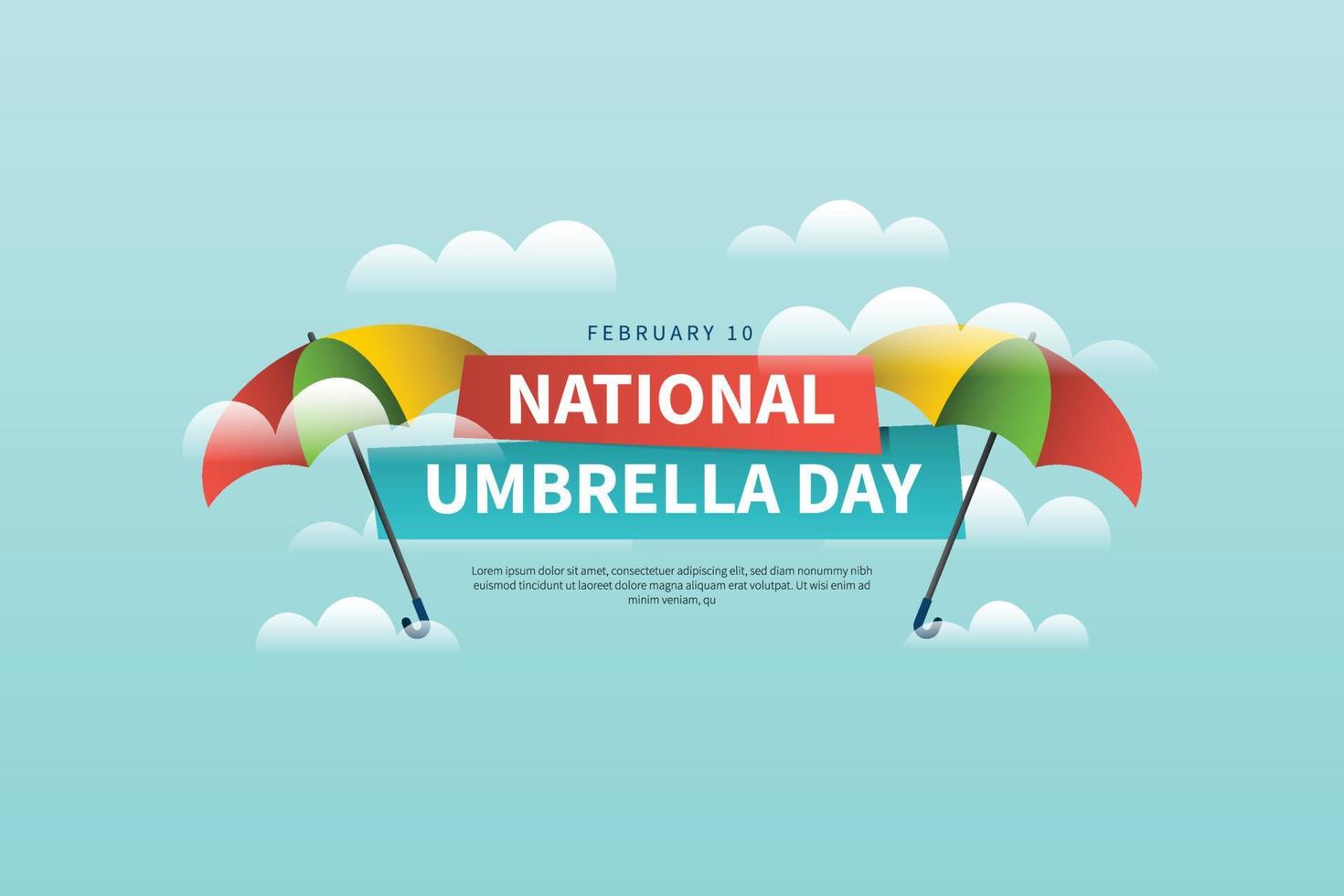 National Umbrella Day background. vector