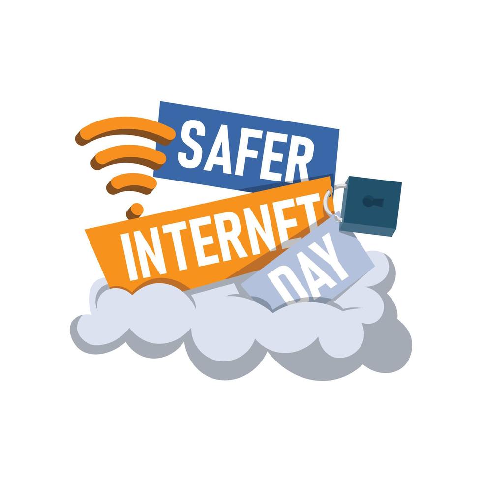 Safer Internet Day background. vector