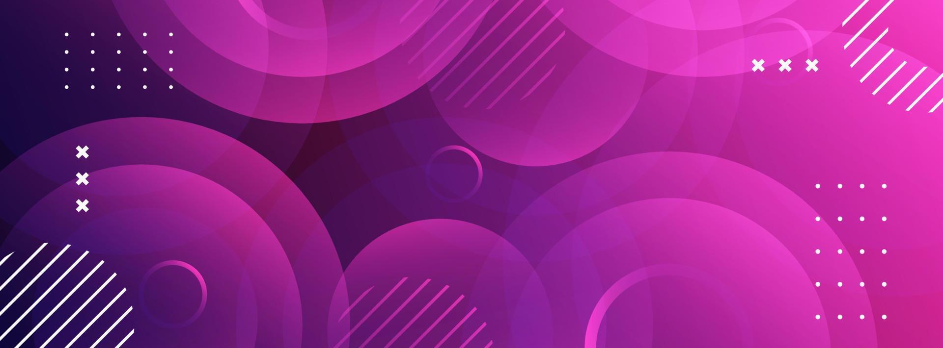 banner background. full color, purple and black gradations, geometric circles vector
