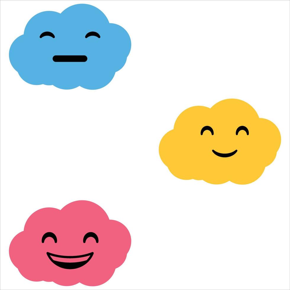 Smiling face Cloud vector