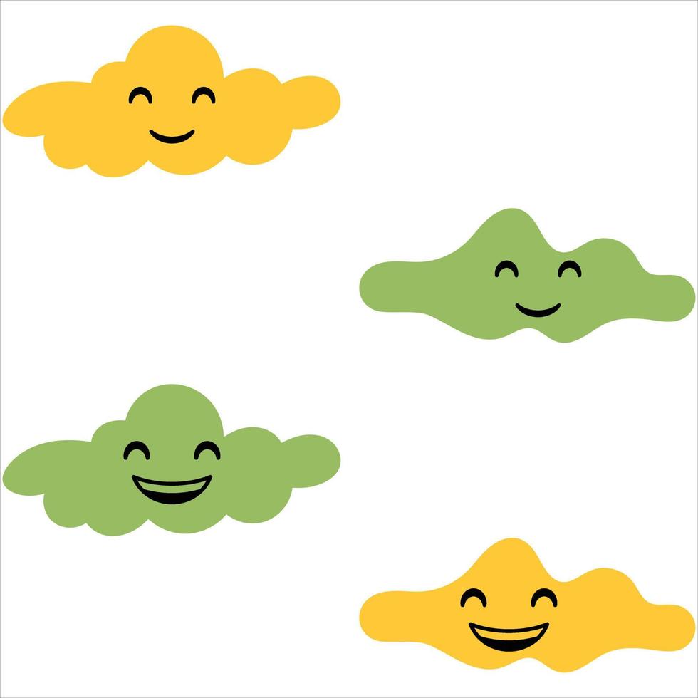 Smiling face Cloud vector