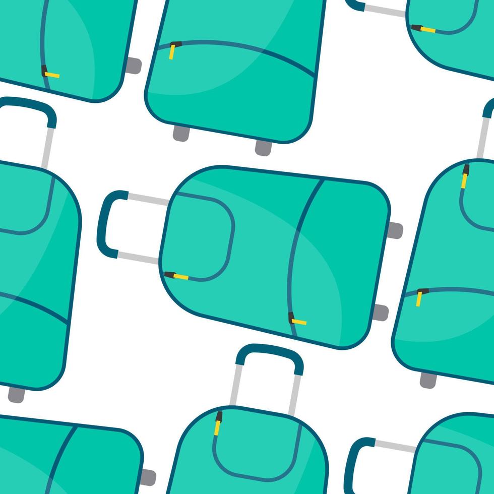 Seamless pattern with travel bag with luggage. Background with suitcase for journey trip. Vector illustration