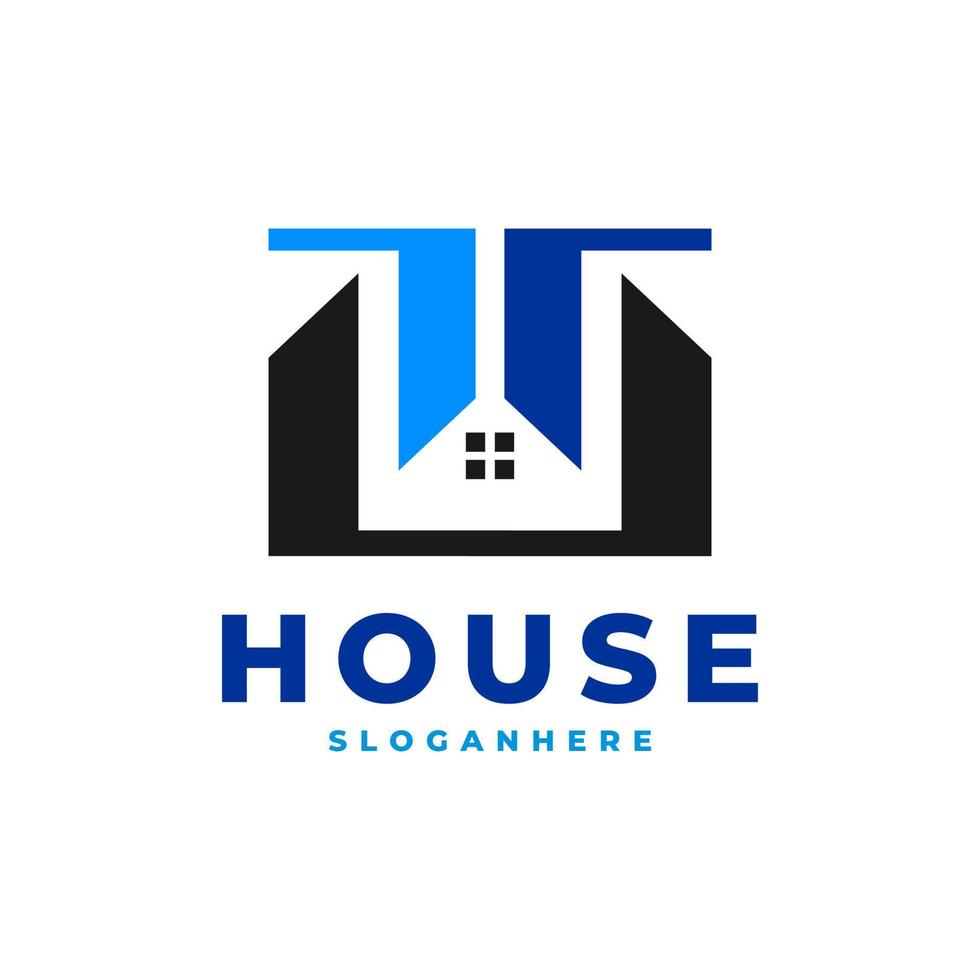 Creative modern style house logo design template vector