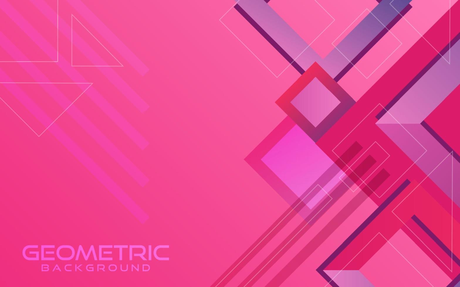 Colorful gradient square geometric shape background vector