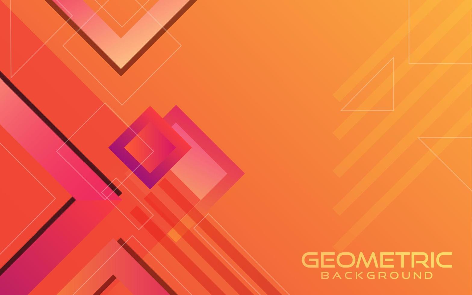 Colorful gradient square geometric shape background vector