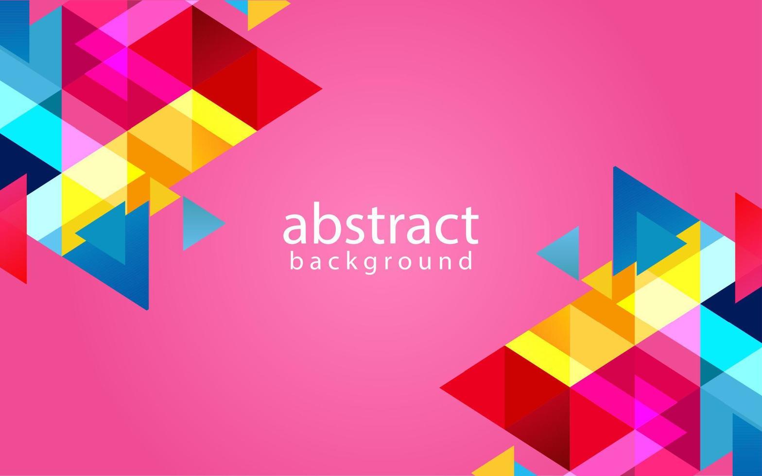 Abstract colorful triangle geometric background vector