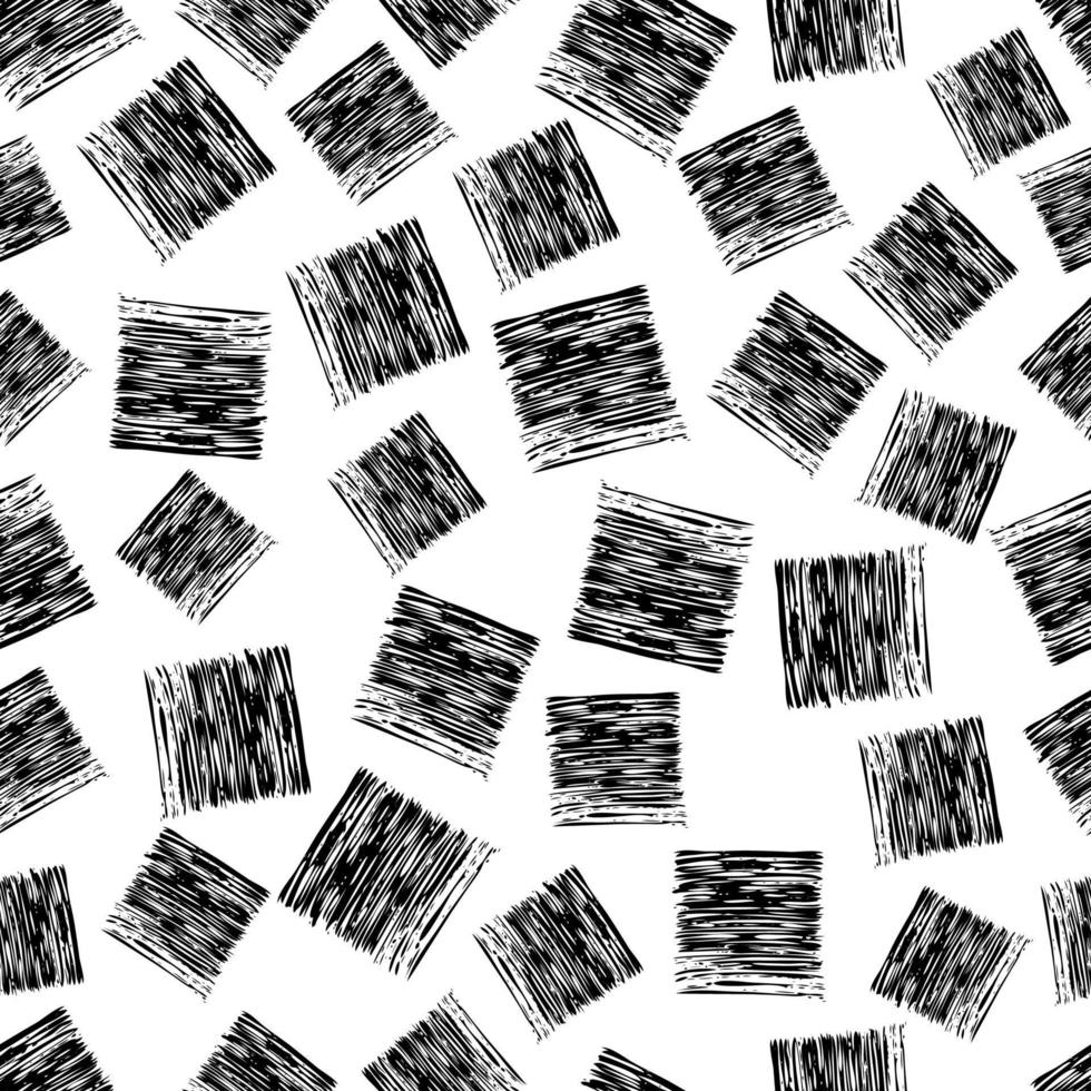 patrón sin costuras con frotis de garabatos negros dibujados a mano. textura grunge abstracta. ilustración vectorial vector