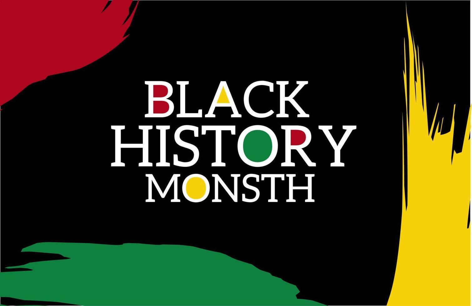 black history month banner background design brush vector