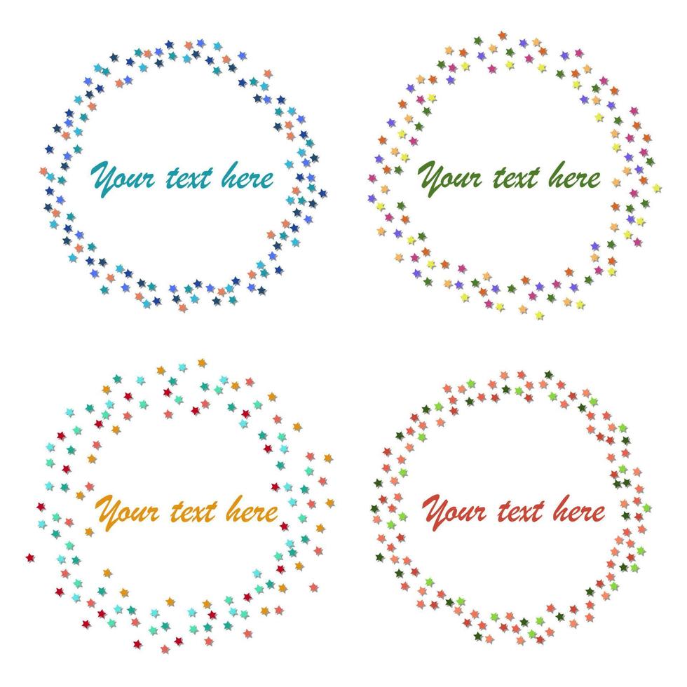 Abstract Circular Stars Form. Vector Illustration Background.
