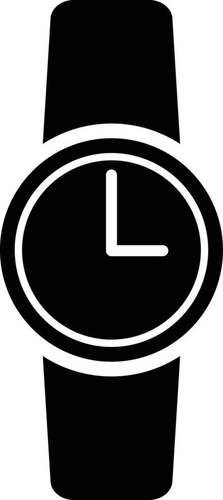 un icono de reloj de pulsera de mano simple vector