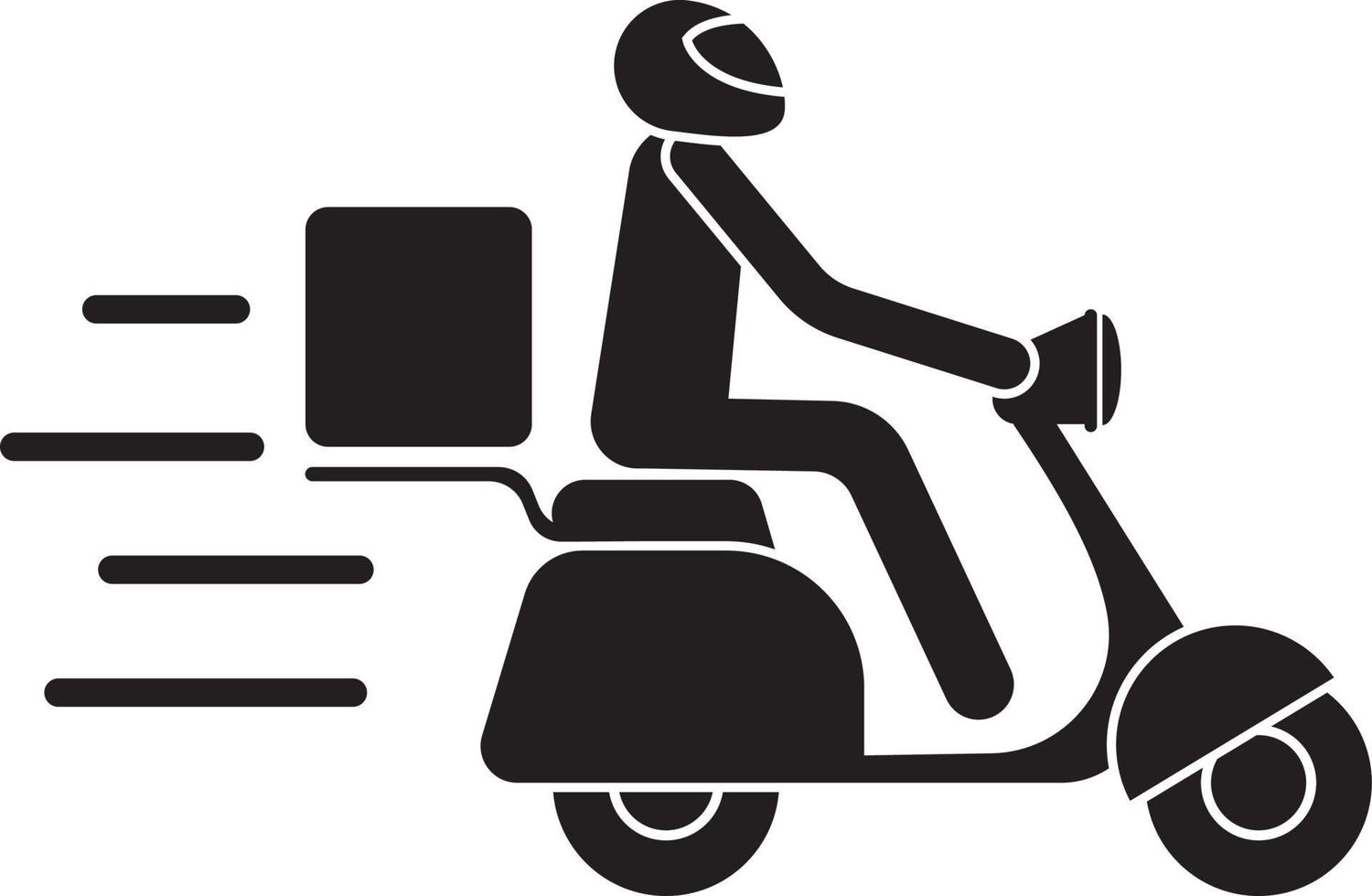Simple Express Delivery Scooter Icon vector