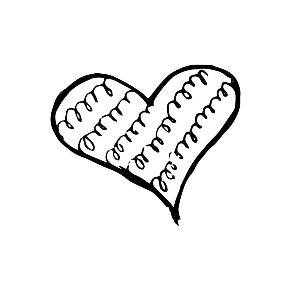 Sketch Scribble Heart. Hand drawn Pencil Scribble Hearts. Vector illustration