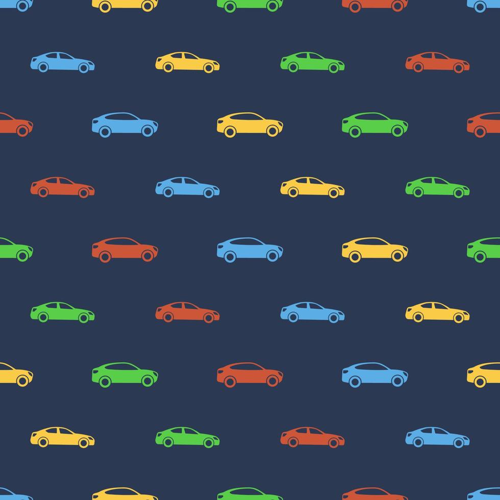 Seamless pattern with cars vector