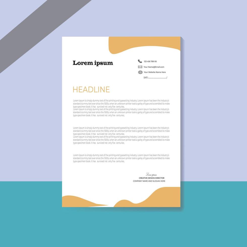 letterhead flyer corporate official minimal creative abstract professional informative newsletter magazine poster brochure design with logo vector