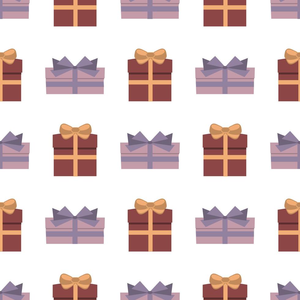 Seamless pattern with gift boxes. Vector illustration.