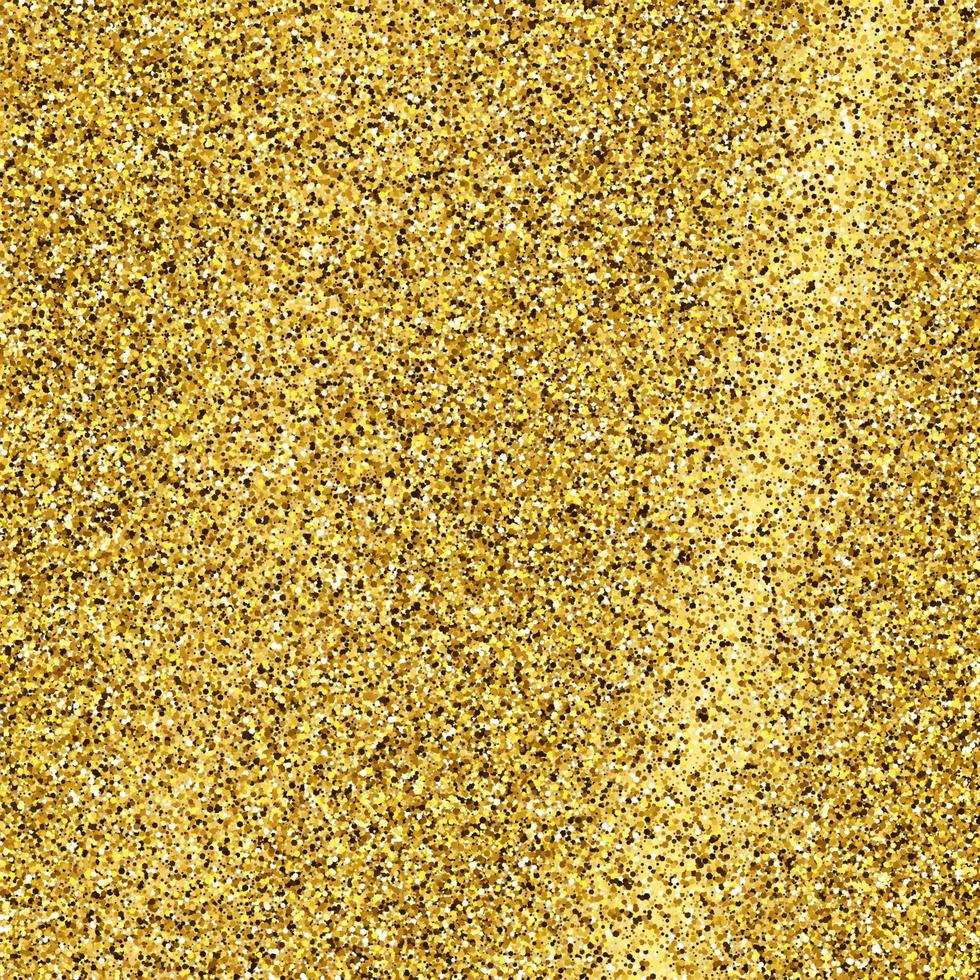 Golden glittering background with gold sparkles and glitter effect. Empty space for your text. Vector illustration