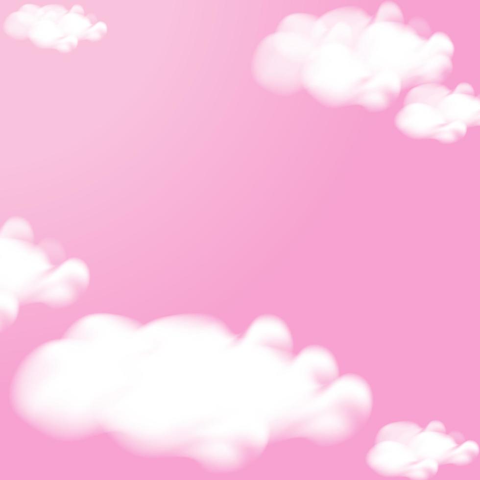 3d vector cloud realistic pink color 17396641 Vector Art at Vecteezy