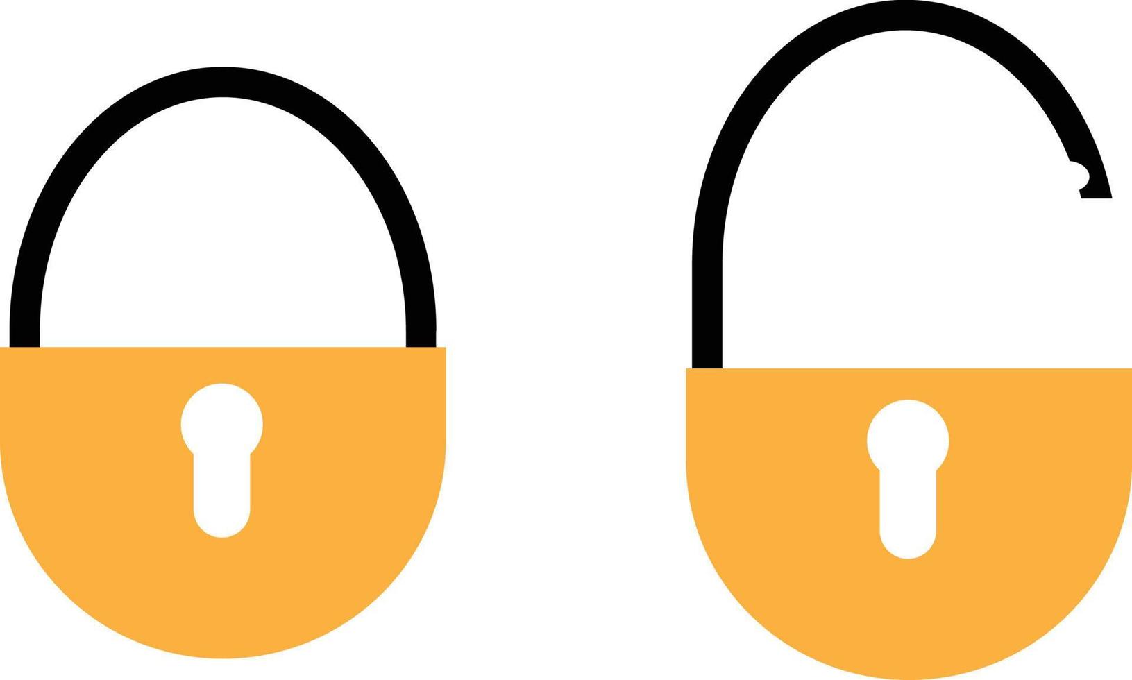 Lock open and lock closed icons. Padlock symbol - stock vector. vector