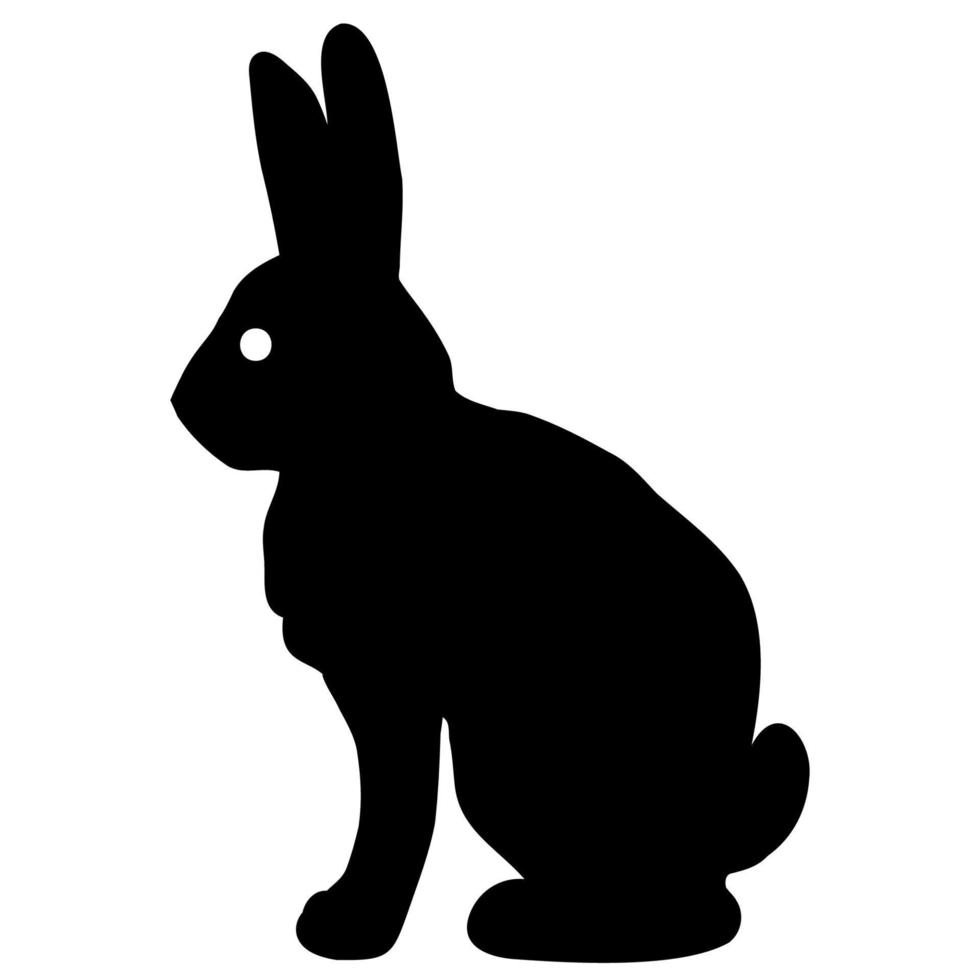 Vector silhouette of rabbit, symbol of Chinese New Year 2023.