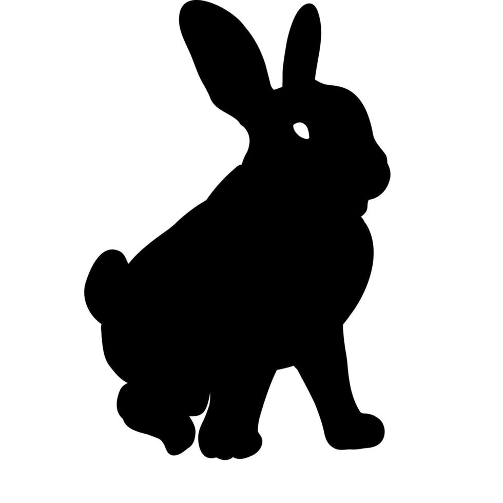 Vector silhouette of rabbit, symbol of Chinese New Year 2023.