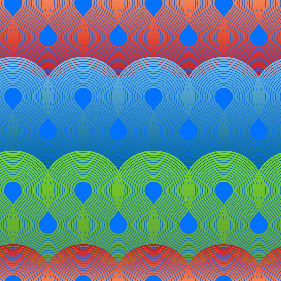 Vector Background with Geometric Rounded Striped Line. Seamless Pattern.