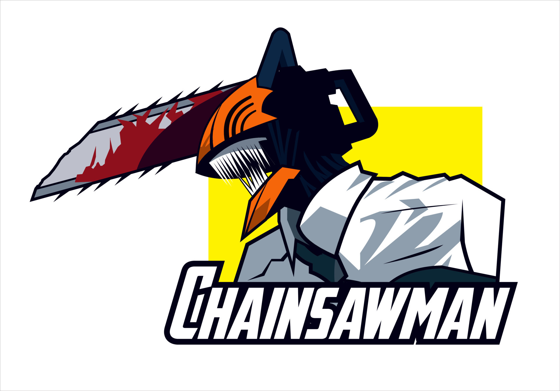 Monster anime boy chainsaw 17396785 Vector Art at Vecteezy