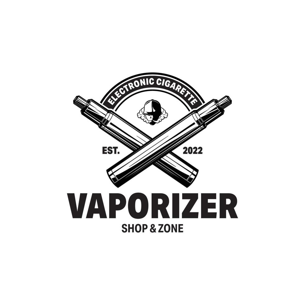 Vapor logo. smoking electronic cigarettes logo design template vector