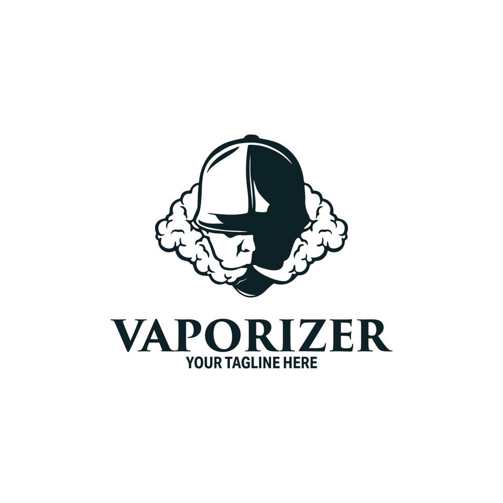 logotipo de vapor. plantilla de diseño de logotipo de cigarrillos electrónicos para fumadores vector